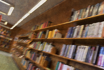Image showing Retro library