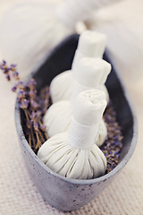 Image showing lavender massage stamps