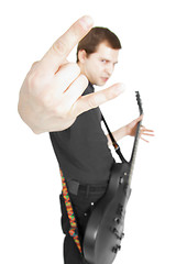 Image showing guitarist. Rock musician