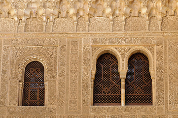 Image showing Moorish architecture inside the Alhambra