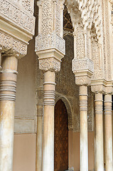 Image showing Moorish art and architecture inside the Alhambra, Granada (Spain)