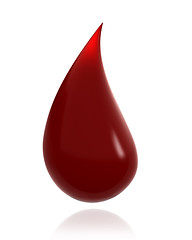 Image showing Shiny drop of blood isolated 