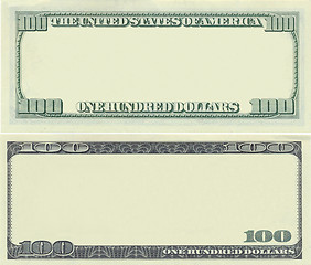 Image showing Clear 100 dollar banknote pattern