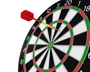 Image showing Dart missed the center