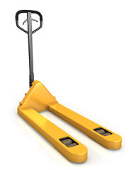 Image showing Pallet truck in perspective, front view