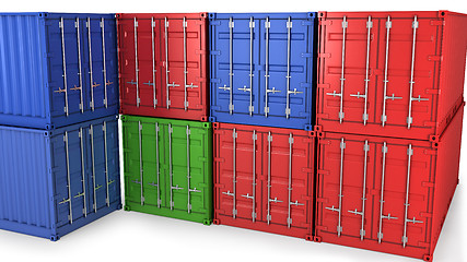 Image showing Many freight containers