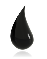 Image showing Glossy drop of oil