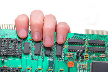 Image showing Microcircuit on a hand