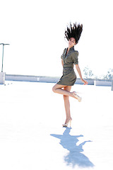 Image showing Girl Tossing her Hair