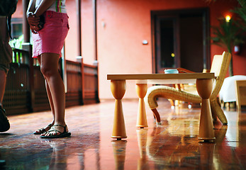 Image showing Hall with table and chair