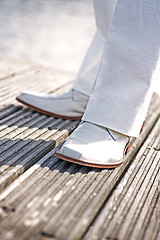 Image showing White wedding shoes