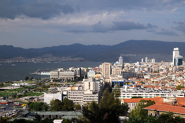 Image showing Seaport of Izmir Before Storm