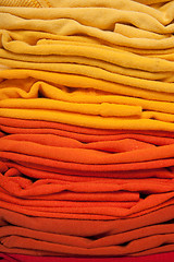 Image showing Red and yellow clothes background