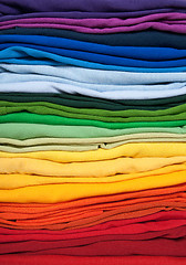 Image showing Rainbow clothes background