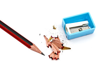 Image showing Pencil and sharpener