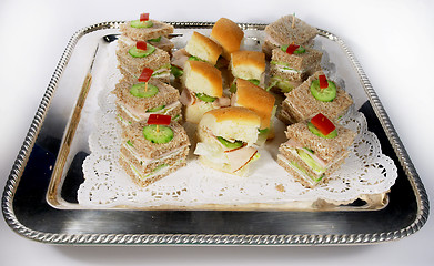 Image showing Sandwiches on a tray