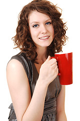 Image showing Girl with coffee cup.