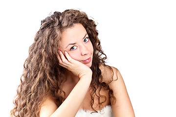 Image showing brunette happy lady