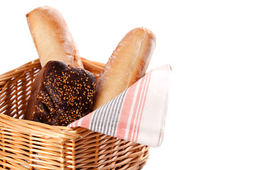 Image showing fresh bread in a basket