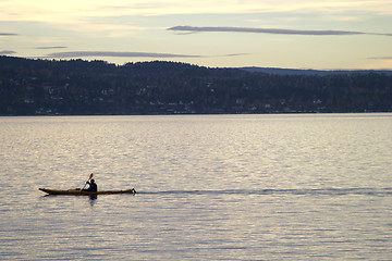 Image showing Kayak in the Ocean