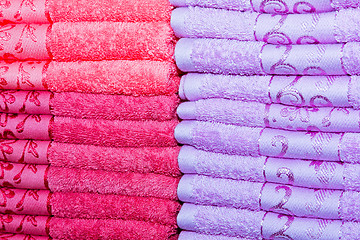 Image showing Magenta towels