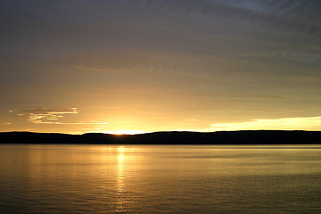 Image showing Norwegian Fjord Sunset