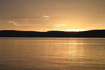 Image showing Norwegian Fjord Sunset