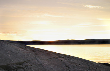 Image showing Norwegian Fjord Sunset