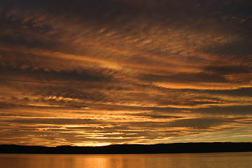 Image showing Norwegian Fjord Sunset