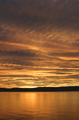 Image showing Norwegian Fjord Sunset