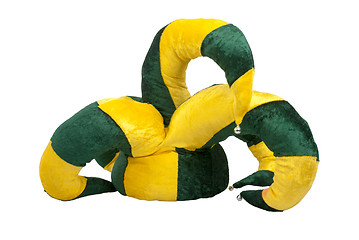 Image showing Yellow and green joker hat