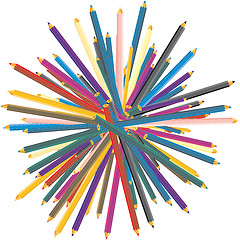 Image showing Color crayons stack