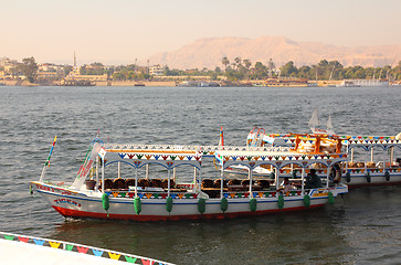 Image showing crossing of the Nile in Luxor Egypt