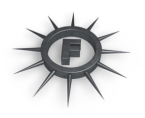 Image showing spiky letter f