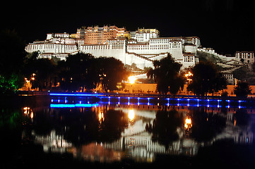 Image showing Night scenes of Potala Palace