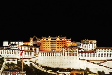 Image showing Night scenes of the Potala Palace