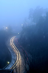 Image showing Winding Evening Road