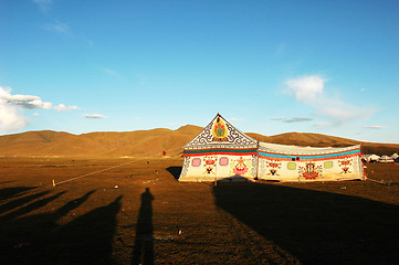 Image showing Tent on grassland