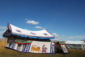 Image showing Tent on grassland