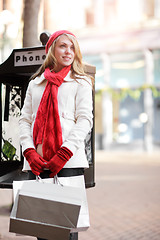 Image showing Caucasian woman shopping