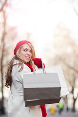 Image showing Caucasian woman shopping