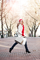 Image showing Caucasian woman shopping