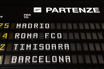 Image showing Departure schedule