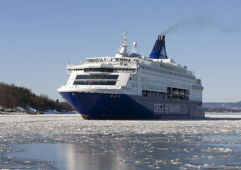 Image showing Ferry in the ice