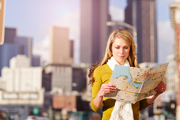 Image showing Traveling woman