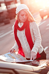 Image showing Traveling woman