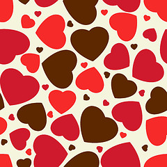 Image showing Cute hearts seamless background. EPS 8