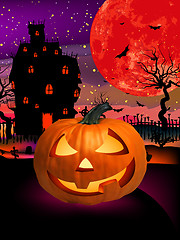 Image showing Happy Halloween Pumpkin, Jack O Lantern. EPS 8