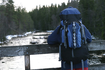 Image showing Backpacking