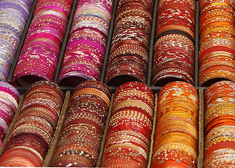 Image showing Colorful bracelets